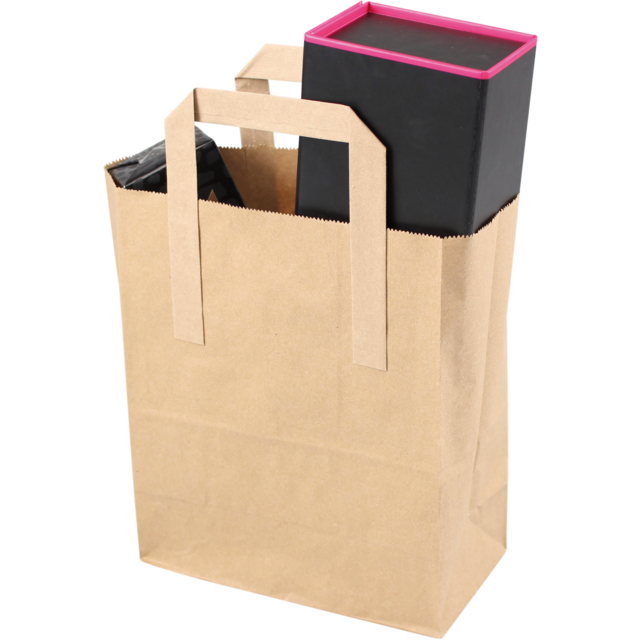 Bag, Paper , 30.5xSide fold 12.5x40.5cm, paper carrier bag, brown  1