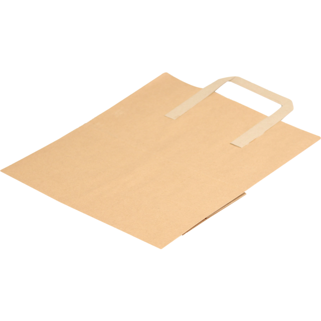 Bag, Paper , Side fold 25x380x305mm, paper carrier bag, brown  1