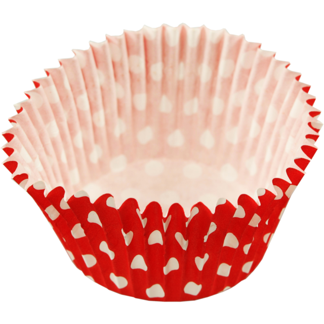 Cupcake case , paper , round, Ø51mm, 38mm, red 1