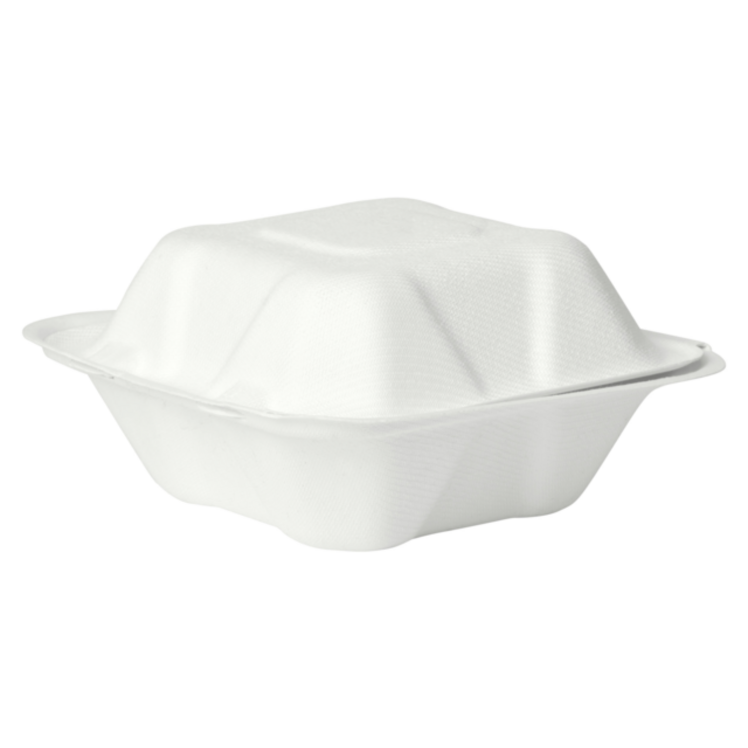 Container, Bagasse, 2 compartment, 6x6x white 1