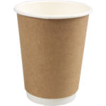  Double-walled cup, Paper , 8oz, 92mm, brown 