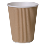  Ripple cup, Paper , 8oz, 92mm, brown 